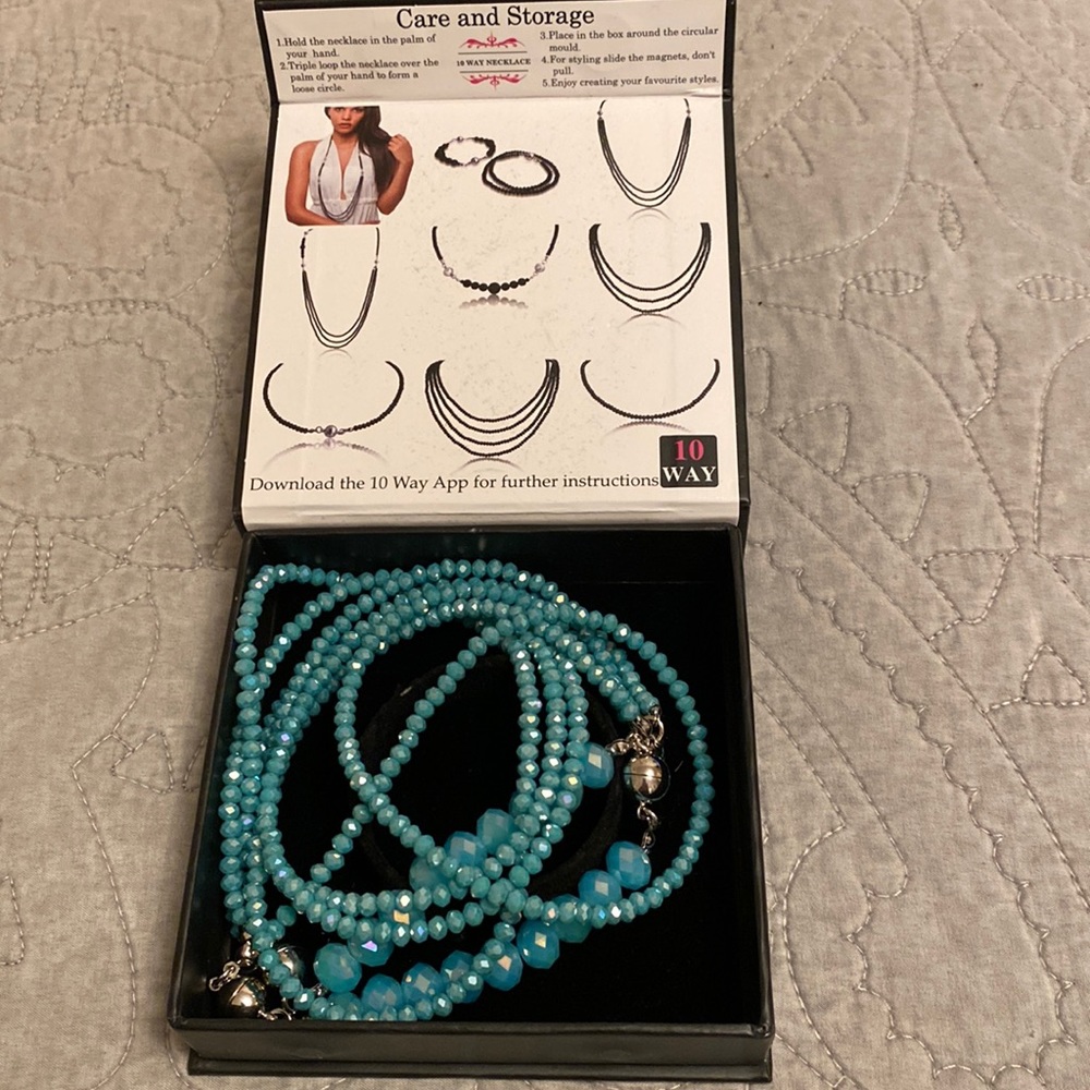 Sparkling Turquoise Adjustable Necklace